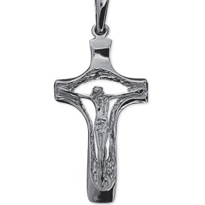 Krzyżyk srebrny do łańcuszka - stylowy - k109