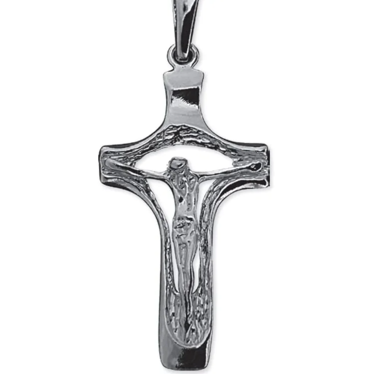 Krzyżyk srebrny do łańcuszka - stylowy - k109