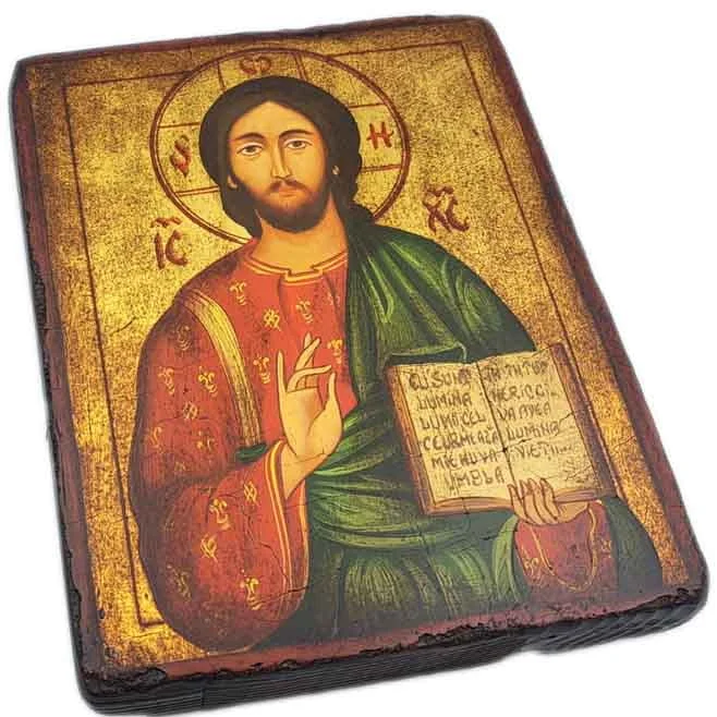 Ikona pisana Jezus Pantokrator 18 x 14 cm