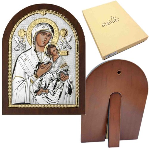 Ikona srebrzona Matka Boska Nieustającej Pomocy 16 cm
