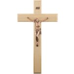 Krzyż wiszący 32 cm - drewno - jasny
