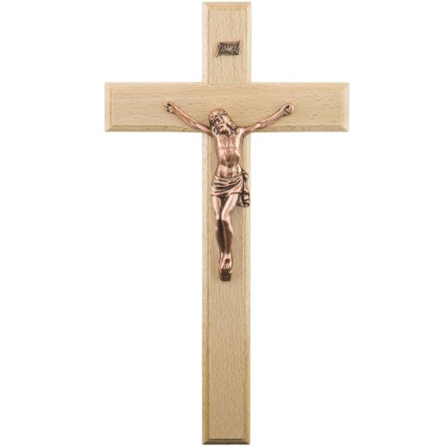 Krzyż wiszący 32 cm - drewno - jasny