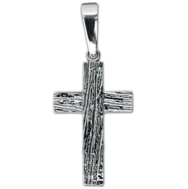 Stylowy krzyż srebrny do łańcuszka - k3012