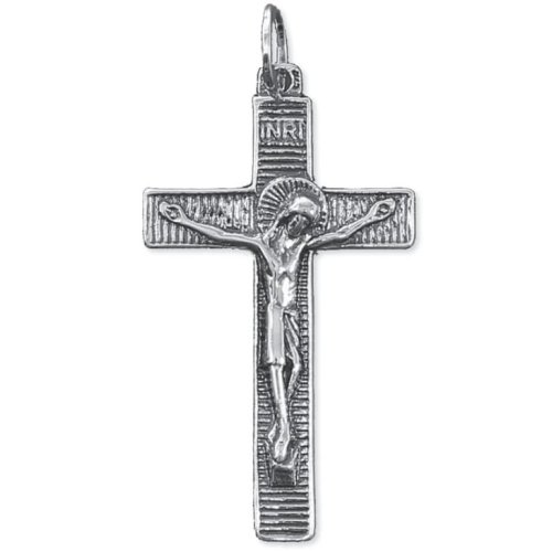 Tradycyjny krzyż srebrny do łańcuszka - k199