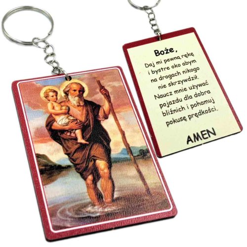 Brelok ze Świętym Krzysztofem - modlitwa - hdf