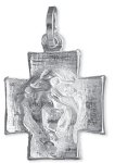 Krzyżyk srebrny - głowa Pana Jezusa - k125