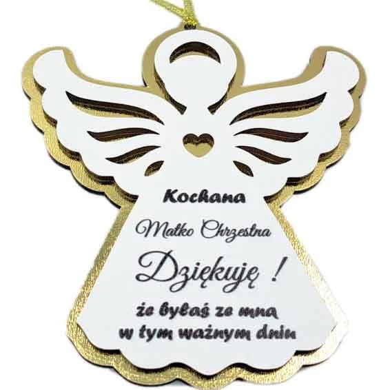 Podziękowanie dla Matki Chrzestnej - Aniołek zawieszka