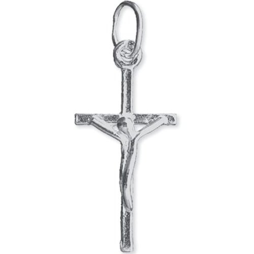 Mini krzyżyk srebrny z pasyjką - srebro 925 - k146