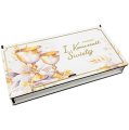 Pudełko na I Komunię Świętą - pamiątka IHS
