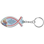 Brelok do kluczy - Święty Krzysztof - rybka katolicka