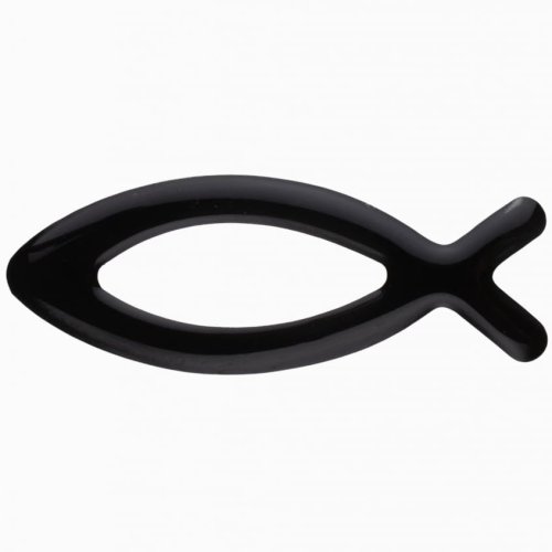 Rybka katolicka - naklejka na samochód - czarna