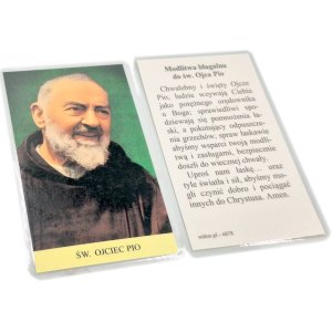 Święty Ojciec Pio - obrazek laminowany