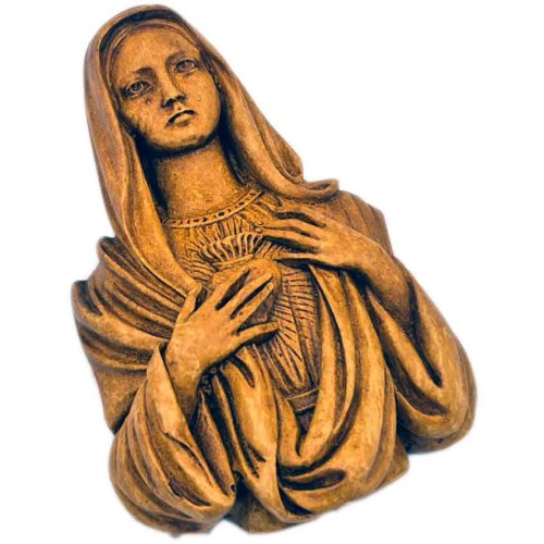 Serce Maryi - relief gipsowy 11 cm