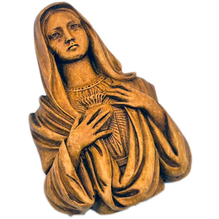 Serce Maryi - relief gipsowy 11 cm