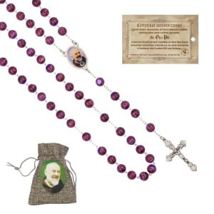 Różaniec o. Pio - sakiewka
