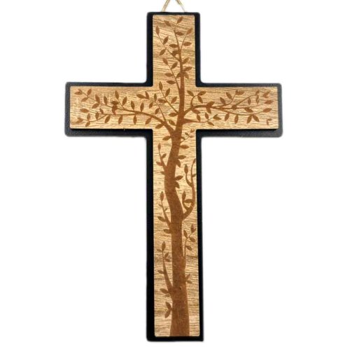 Krzyżyk wiszący - 15,5 cm - drzewo