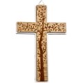 Krzyżyk wiszący - 15,5 cm - drzewo - jasny