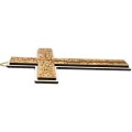Krzyżyk wiszący - 15,5 cm - drzewo - jasny