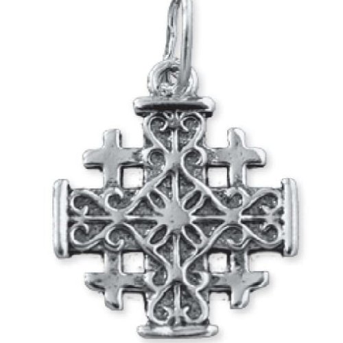 Srebrny krzyżyk jerozlimski - srebro 925 - k1003