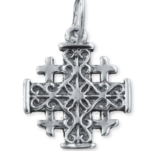 Srebrny krzyżyk jerozlimski - srebro 925 - k1003