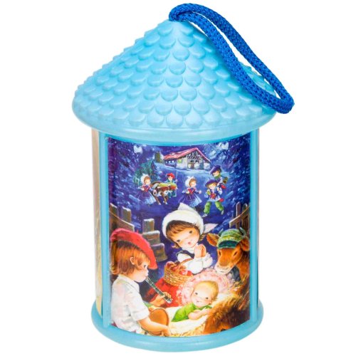 Lampion adwentowy niebieski - LED - lpd
