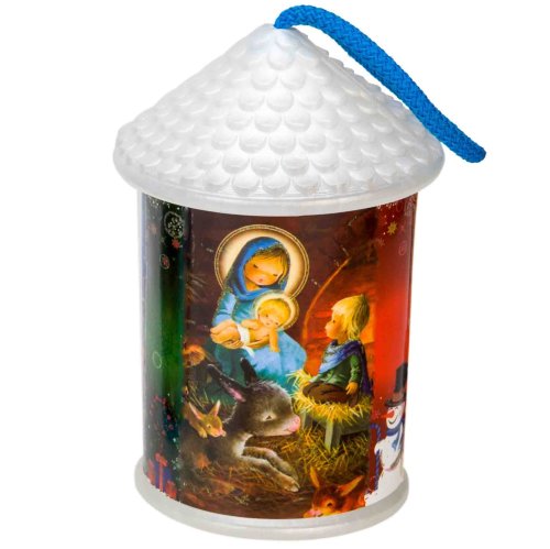 Lampion adwentowy biały - LED - lpd