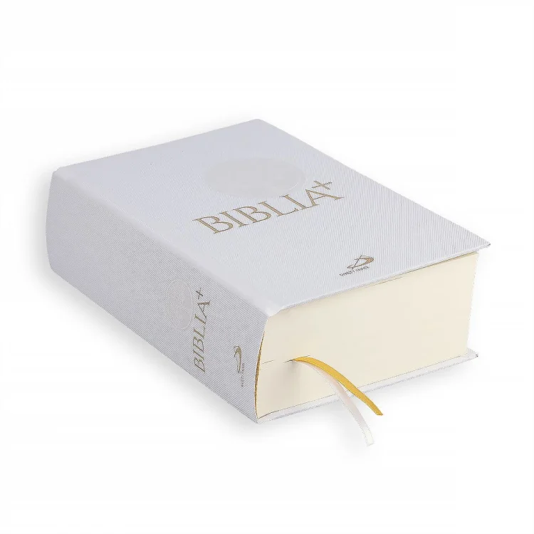 Biblia Plus - paginacja - biała płócienna