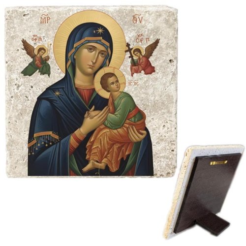 Matka Boska Nieustającej Pomocy - obrazek na kamieniu 15 cm