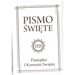 Pismo Święte w etui - białe I Komunia Święta