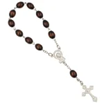 Różaniec dziesiątka - brązowy - łańcuszek 