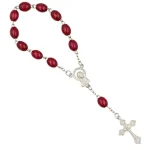 Różaniec dziesiątka - bordowy - łańcuszek 