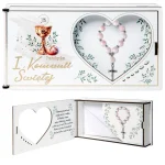 Pudełko z Różańcem - pamiątka I Komunii dla dziewczynki