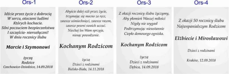 teksty dedykacji