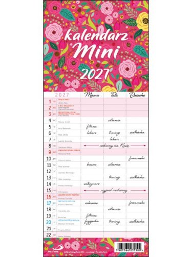 Kalendarz rodzinny 2027 - mini