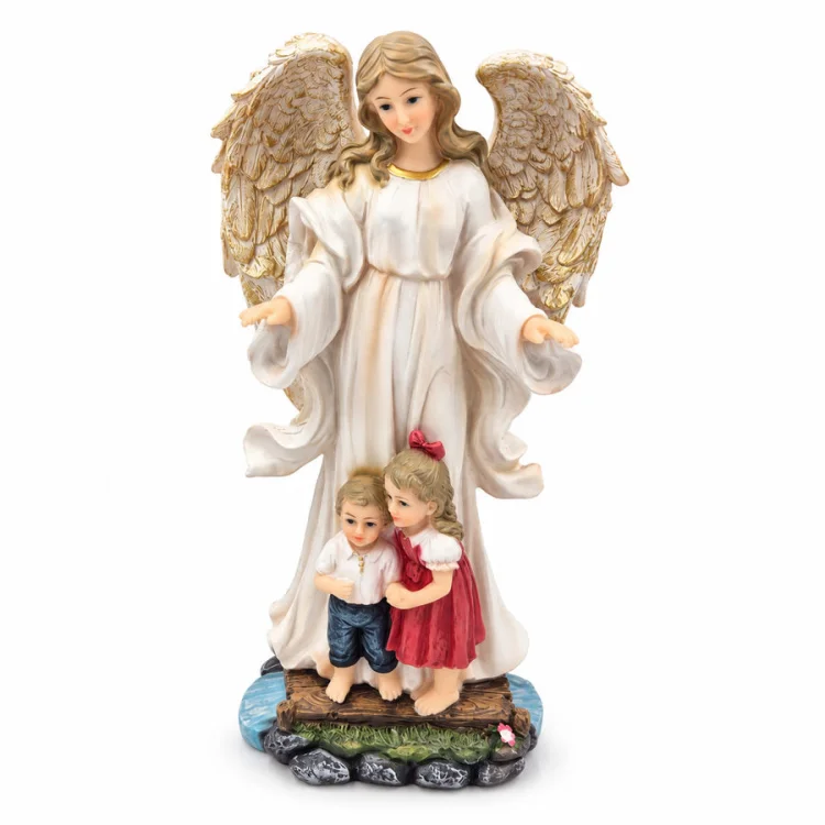Anioł Stróż nad dziećmi - figura 30 cm -przód