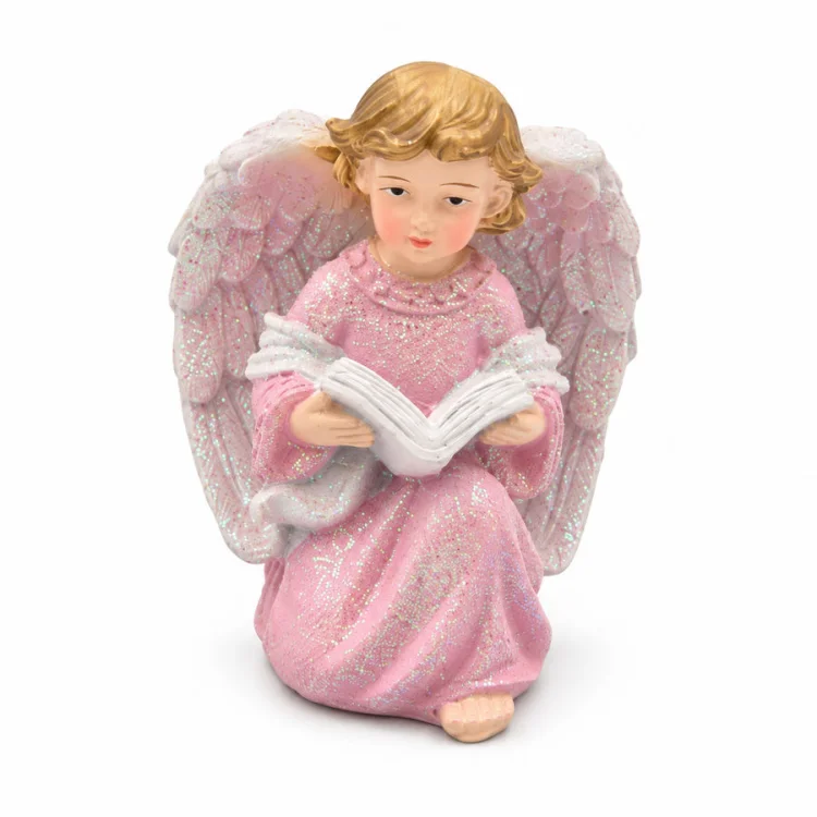 Aniołek z książką - figurka do postawienia