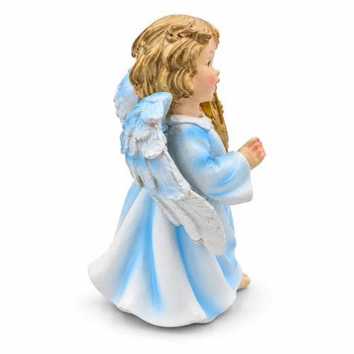 Aniołek z harfą - figurka 11 cm
