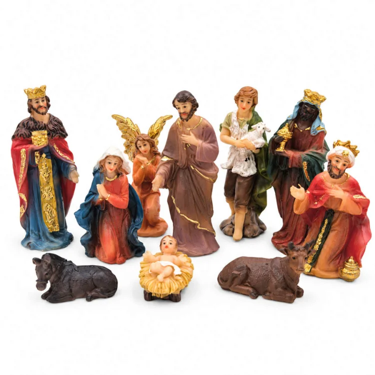 Figurki do szopki 10 figurek max 8 cm