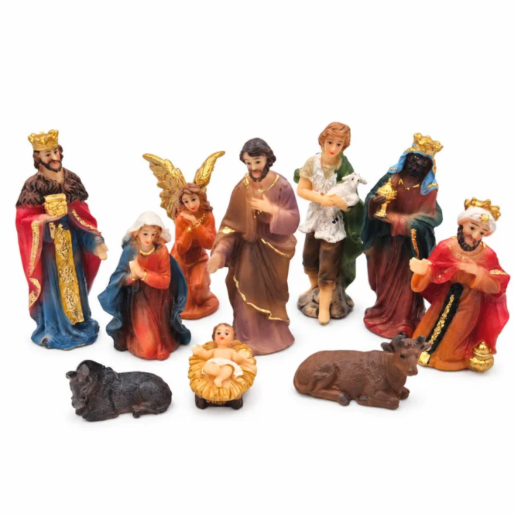 Figurki do szopki 10 figurek max 8 cm