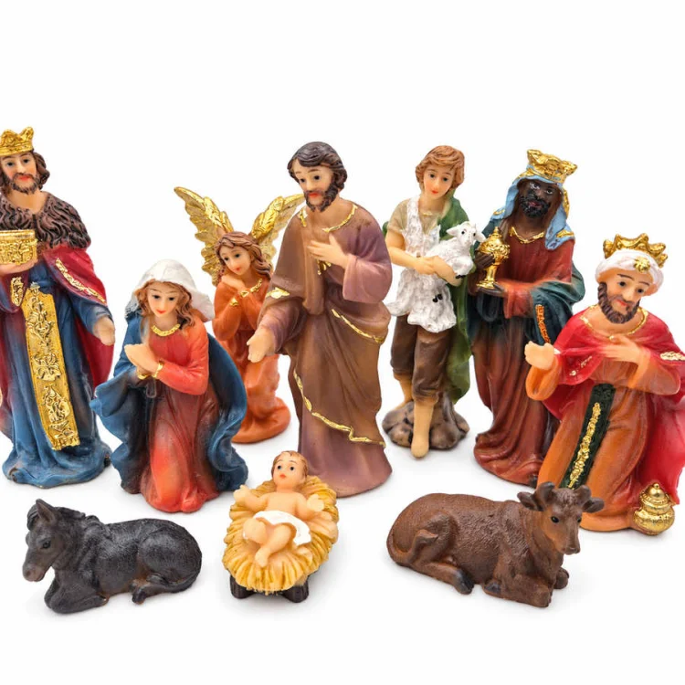 Figurki do szopki 10 figurek max 8 cm