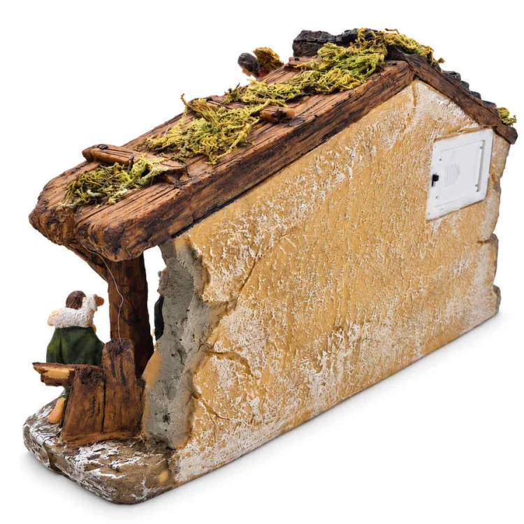 Szopka Bożonarodzeniowa z figurkami 36 cm - podświetlana