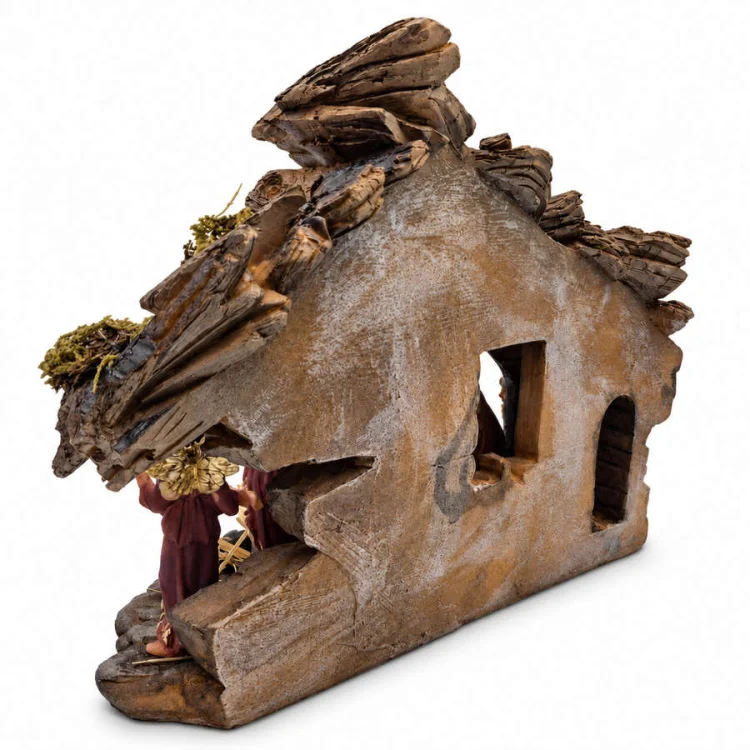 Szopka Bożonarodzeniowa z figurkami - 32 cm