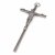Krzyż wiszący 17 cm - metalowy - srebrny