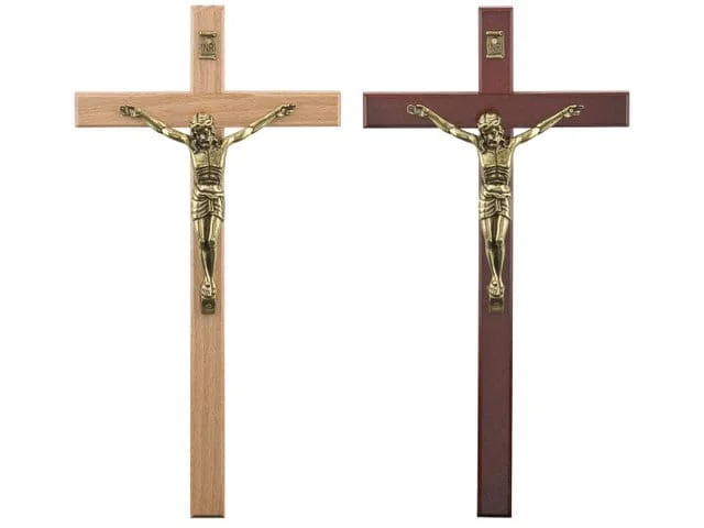 Krzyż wiszący drewniany 27 cm