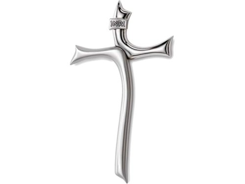 Krzyż srebrzony wiszący 25 cm