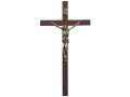 Krzyż wiszący drewniany 21 cm - ciemny