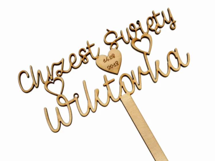 Topper na Chrzest Święty - personalizowany