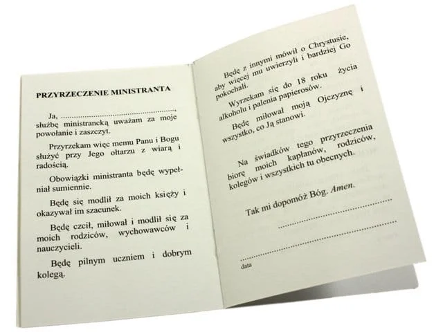 Legitymacja Ministranta - książeczka