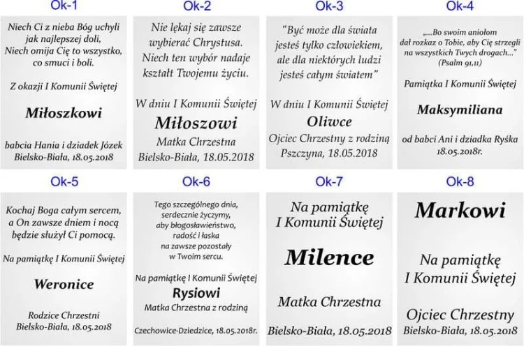 teksty dedykacji