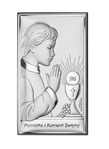 Obrazek komunijny z grawerem - chłopiec v33